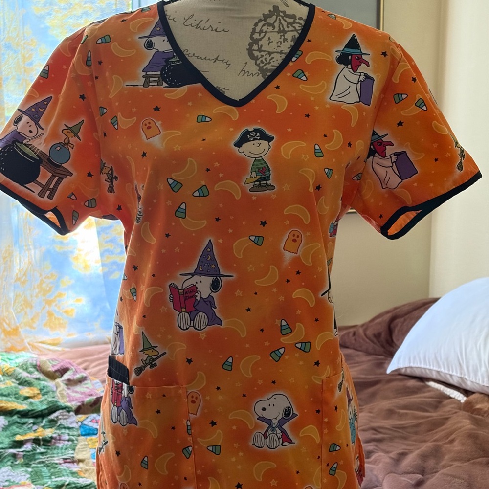 Peanuts by Schulz Snoopy Scrub Top